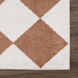Ulric Chestnut Diamond Washable Area Rug - Ornate Home