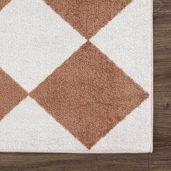 Ulric Chestnut Diamond Washable Area Rug - Ornate Home