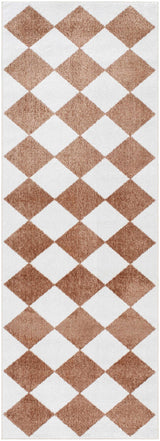 Ulric Chestnut Diamond Washable Area Rug - Ornate Home