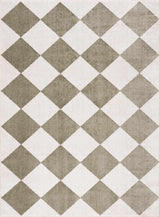 Ulric Green Diamond Washable Area Rug - Ornate Home