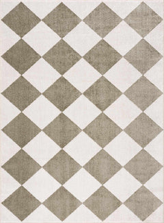 Ulric Green Diamond Washable Area Rug - Ornate Home