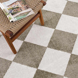 Ulric Green Diamond Washable Area Rug - Ornate Home