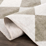 Ulric Green Diamond Washable Area Rug - Ornate Home