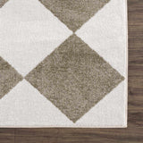 Ulric Green Diamond Washable Area Rug - Ornate Home