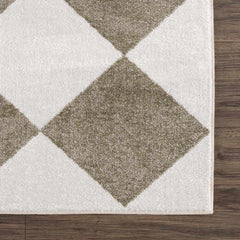 Ulric Green Diamond Washable Area Rug - Ornate Home