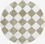 Ulric Green Diamond Washable Area Rug - Ornate Home