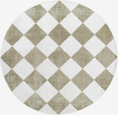 Ulric Green Diamond Washable Area Rug - Ornate Home