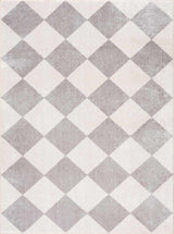 Ulric Light Gray Diamond Washable Area Rug - Ornate Home
