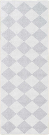 Ulric Light Gray Diamond Washable Area Rug - Ornate Home