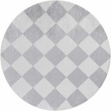 Ulric Light Gray Diamond Washable Area Rug - Ornate Home