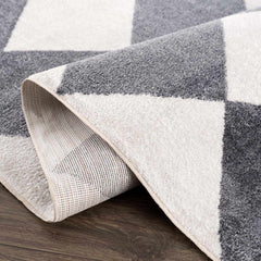 Ulric Navy Blue Diamond Washable Area Rug - Ornate Home