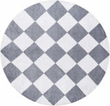 Ulric Navy Blue Diamond Washable Area Rug - Ornate Home
