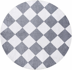 Ulric Navy Blue Diamond Washable Area Rug - Ornate Home