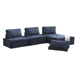 Ulrich Blue 4-Piece Modular Sectional - Ornate Home