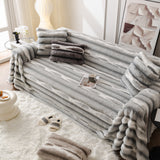 Ultra Soft Faux Fur Couch Cover – Large, Fluffy, and Elegant Sofa Throw Blanket - Ornate Home