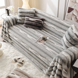 Ultra Soft Faux Fur Couch Cover – Large, Fluffy, and Elegant Sofa Throw Blanket - Ornate Home