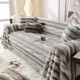 Ultra Soft Faux Fur Couch Cover – Large, Fluffy, and Elegant Sofa Throw Blanket - Ornate Home