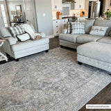 Ulubey Distressed Gray Thick Luxe Area Rug - Ornate Home