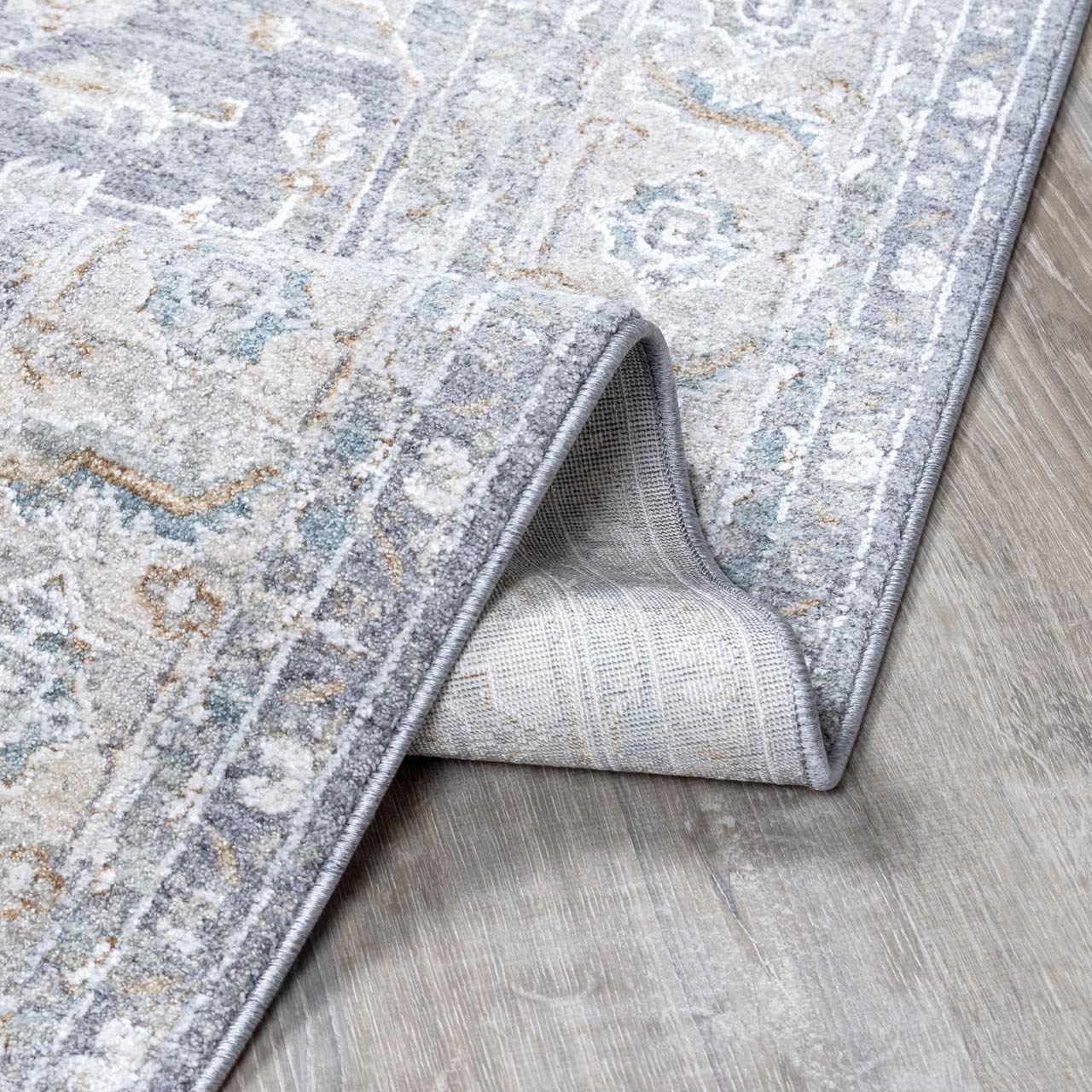 Ulubey Distressed Gray Thick Luxe Area Rug - Ornate Home