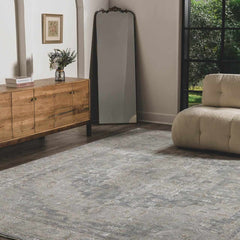 Ulubey Distressed Gray Thick Luxe Area Rug - Ornate Home