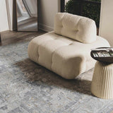 Ulubey Distressed Gray Thick Luxe Area Rug - Ornate Home