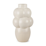 Ulvi Cream Glazed Bubble Ceramic Vase - Ornate Home