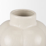 Ulvi Cream Glazed Bubble Ceramic Vase - Ornate Home