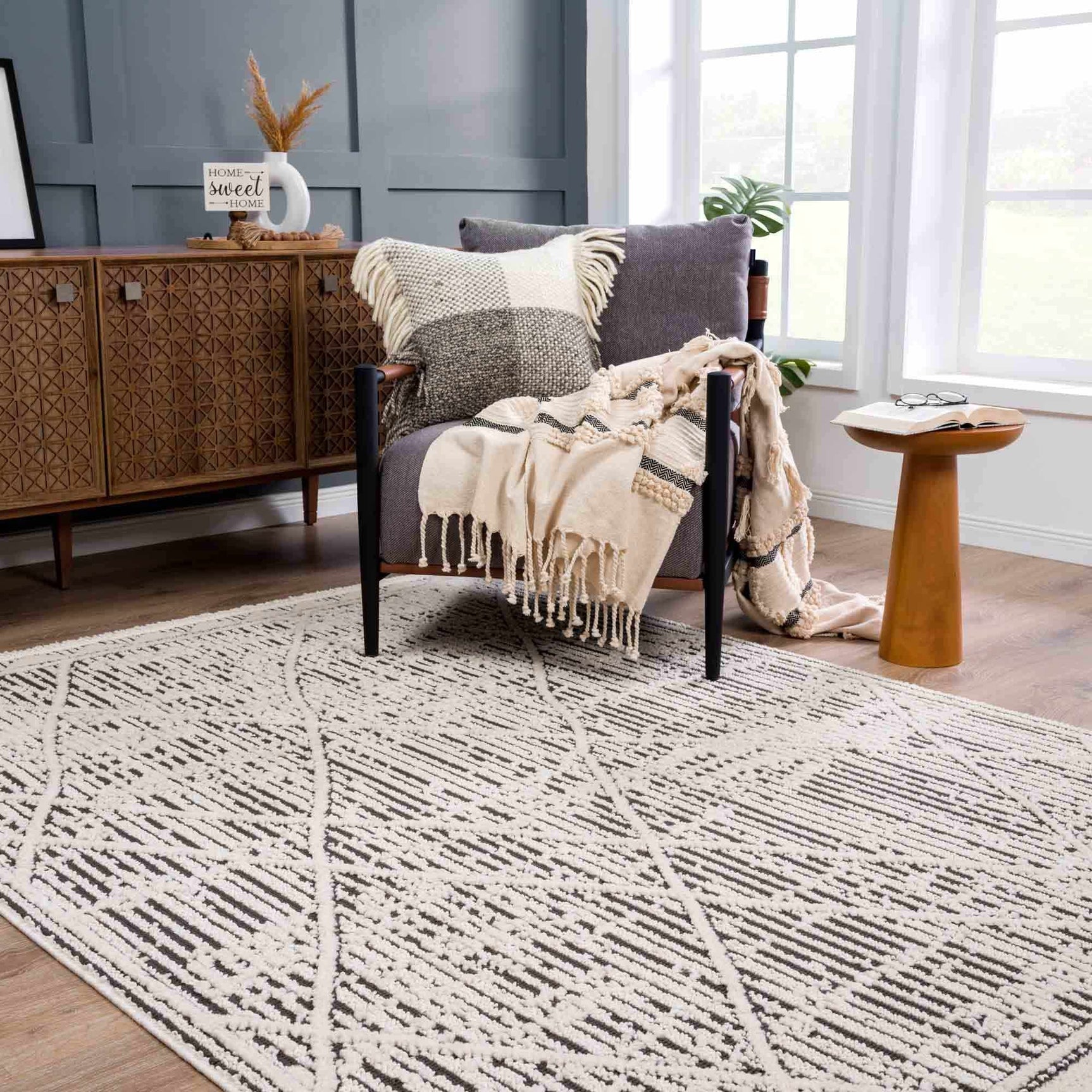 Umay Textured Beige Rug - Clearance - Ornate Home
