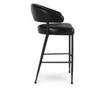 Umbria Black Bar Stool - Ornate Home