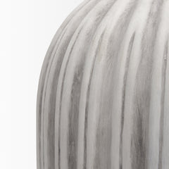 Ummi Off-White/Gray Tall Ceramic Vase