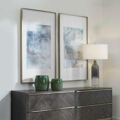 Undulating Oro Abstract Prints (Set of 2) - Ornate Home