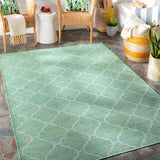 Unique Outdoor Trellis Area Rug, Lime Green - Clearance - Ornate Home