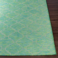 Unique Outdoor Trellis Area Rug, Lime Green - Clearance - Ornate Home