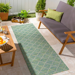 Unique Outdoor Trellis Area Rug, Lime Green - Clearance - Ornate Home