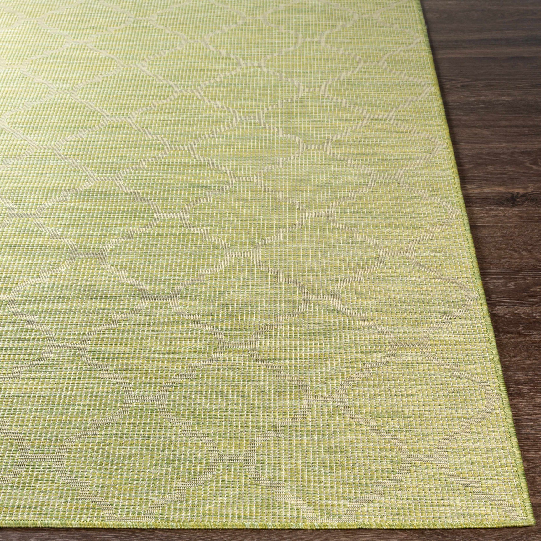 Unique Outdoor Trellis Area Rug, Olive Green - Clearance - Ornate Home