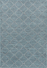 Unique Outdoor Trellis Area Rug, Teal - Clearance - Ornate Home