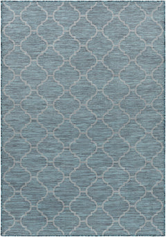Unique Outdoor Trellis Area Rug, Teal - Clearance - Ornate Home
