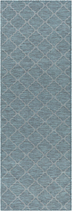 Unique Outdoor Trellis Area Rug, Teal - Clearance - Ornate Home