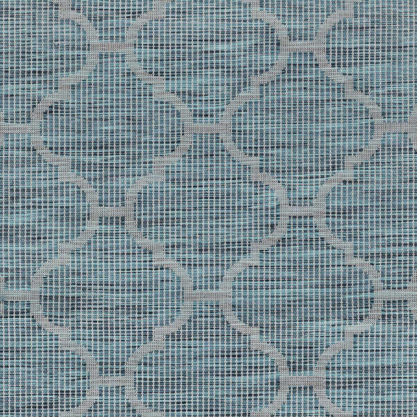Unique Outdoor Trellis Area Rug, Teal - Clearance - Ornate Home