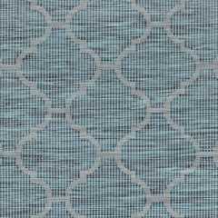 Unique Outdoor Trellis Area Rug, Teal - Clearance - Ornate Home