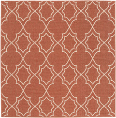 Unique Rust Red Lattice Trellis Outdoor Rug - Clearance - Ornate Home