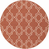 Unique Rust Red Lattice Trellis Outdoor Rug - Clearance - Ornate Home