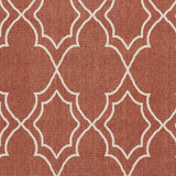 Unique Rust Red Lattice Trellis Outdoor Rug - Clearance - Ornate Home