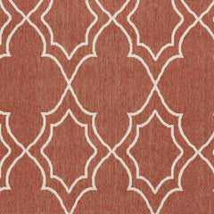 Unique Rust Red Lattice Trellis Outdoor Rug - Clearance - Ornate Home
