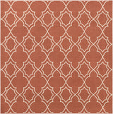 Unique Rust Red Lattice Trellis Outdoor Rug - Clearance - Ornate Home