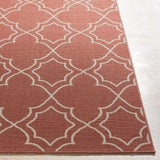 Unique Rust Red Lattice Trellis Outdoor Rug - Clearance - Ornate Home