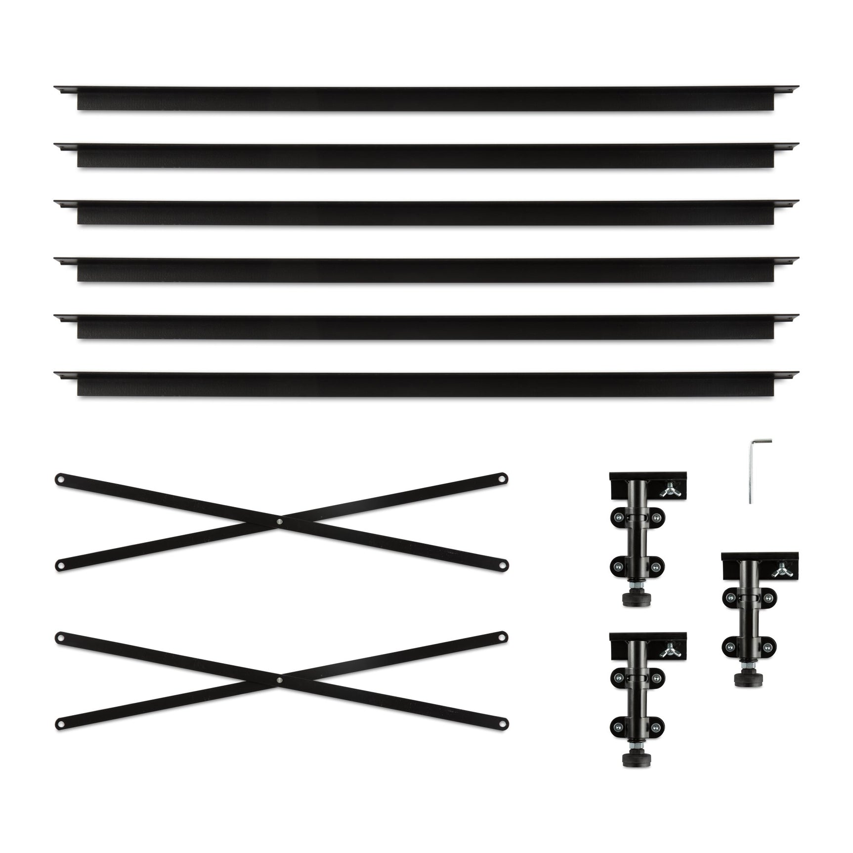 Universal Black Adjustable Center Support System - Ornate Home
