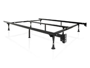 Universal Black Bed Frame w/ Reinforced Glides - Ornate Home