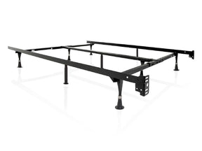 Universal Black Bed Frame w/ Reinforced Glides - Ornate Home