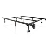 Universal Black Bed Frame w/ Reinforced Glides - Ornate Home